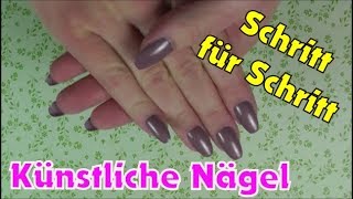 Nägel aufkleben und lackieren Künstliche Nägel von Rossmann  Nagelkleber fail [upl. by Moyers]