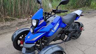 Street Legal 200cc Tryker Trike Scooter Motorcycle Moped Test And Review [upl. by Nrobyalc]