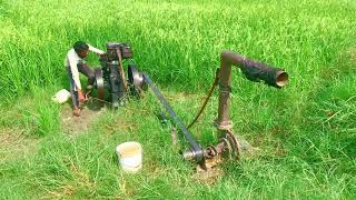 12 hurse Pawer Diesel Engine Water Pump Machine Setup Start l Pani Wala Engine Water Pump Machine [upl. by Akirea]