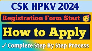 Cskhpkv Palmpur Application form Release Cskhpkv Registration start Complete information cskhpkv [upl. by Enirtak]