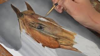 How to Paint a Horse  Acrylic painting tips [upl. by Idnic]