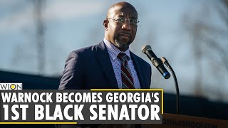 United States Democrat Raphael Warnock wins senate seat in Georgia  US Senate Election News [upl. by Enrol]