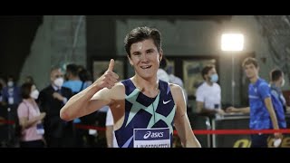 Jakob Ingebrigtsen SMASHES the European Record 124845 5000 m Diamond League Florence 2021 [upl. by Zhang551]