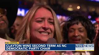 Clayton wins second term as NC Democratic Party chair [upl. by Llehsar]