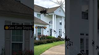 Try This Giant Spider Theme This Halloween Its Quick Easy amp BudgetFriendly halloween hometips [upl. by Ellennaj]