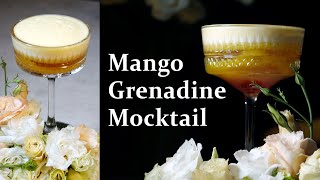 mango grenadine mocktail  how to make mocktail with white egg  stylish mocktail [upl. by Possing]