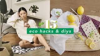 15 Eco Hacks amp DIYs to Start a Sustainable Life [upl. by Laise]