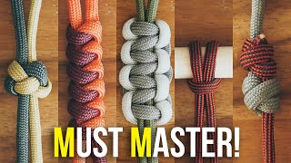 5 Knots Every Paracordist MUST MASTER  Beginner Knots You Need To Know [upl. by Nwahsram]