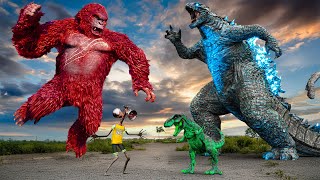 Jurassic World Rebirth Movie 2025 Kong VS Godzilla VS Siren Head  Ultimate Showdown Teddy Chase [upl. by Gaylord757]