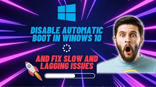 How to Fix Slow and Lagging PC Issues Disable Automatic Boot and Boost Performance techtricks [upl. by Abba]