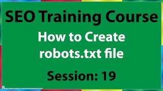 19 How to Create Robotstxt File for Google [upl. by Row736]