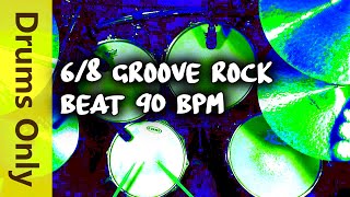 68 Groove Rock Drum Beat  90 BPM [upl. by Ruthy]