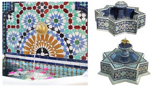 Mosaic art moroccan Zelige Fountain [upl. by Daggett204]