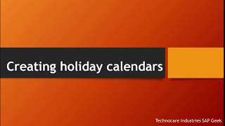 Creating holiday calendars [upl. by Anura]