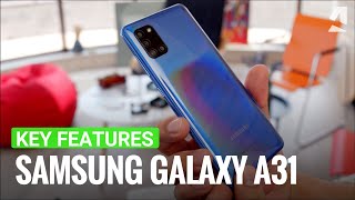 Samsung Galaxy A31 handson and key features [upl. by Atkins]