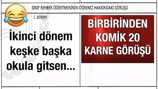 BİRBİRİNDEN KOMİK 20 KARNE GÖRÜŞÜ [upl. by Rauscher]