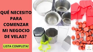 MATERIALES Para Hacer VELAS CASERAS 🗒 Lista COMPLETA [upl. by Sipple782]