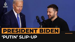 Biden mistakenly introduces Ukraine’s Zelenskyy as Putin  AJ shorts [upl. by Elwood]