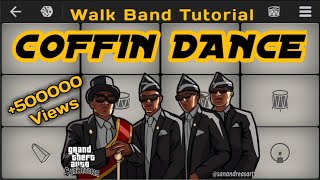 Coffin Dance  Astronomia  Mobile Piano tutorial  Walk band tutorial  Perfect Piano Online [upl. by Carilyn]