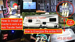 How to Install 3000 Pure Sine Inverter on a Jayco Travel Trailer 212QB w Automatic Transfer Switch [upl. by Kele]