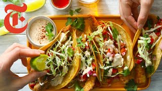 Fried Fish Tacos  NYT Cooking [upl. by Yejus]