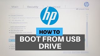 HP Laptop BIOS Settings to Boot Windows 10 11 from USB Flash Drive [upl. by Dhumma341]