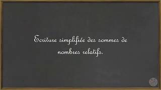 Ecriture simplifiée des nombres relatifs [upl. by Beverley79]