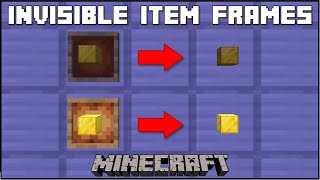 Minecraft  How To Get Invisible Item Frames [upl. by Ainsley]