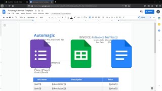 How to Automate Invoice Creation with Google Sheets Docs and Forms [upl. by Attayek810]