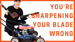 How To SHARPEN And BALANCE A Lawn Mower Blade The Correct Way [upl. by Ylrebmic]