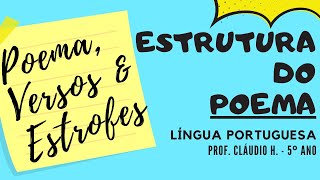 Estrutura do Gênero Textual Poema  Língua Portuguesa 5º ano [upl. by Liberati]