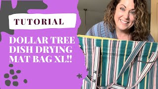 Let’s make a GIANT tote using DISH DRYING MATS dollartree sewingdiy dollartreehacks [upl. by Anaujit]