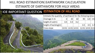 Earthwork calculation for hill road [upl. by Ojok867]