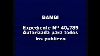 Bambi 1ªVersión Comienzo VHS 1993 [upl. by Elissa]