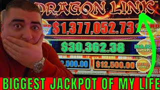 BIGGEST JACKPOT Of MY LIFE On Million Dollar Dragon Link Slot [upl. by Phelgen]