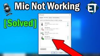 How To Fix Internal Microphone Not Working on Windows 10 Laptop [upl. by Queen]