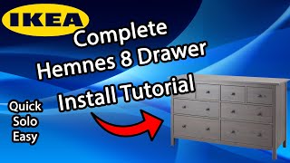 THE FASTEST Way to Assemble Hemnes 8Drawer Dresser Solo Without Help [upl. by Engis]