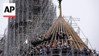 Notre Dame Cathedral on track to reopen in 2024 [upl. by Yadrahc]