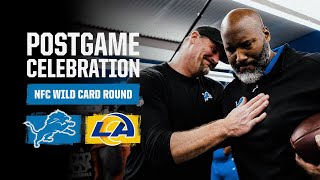 Lions vs Rams postgame locker room celebration [upl. by Jolanta]