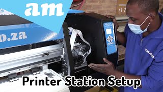 Station Setup for FastCOLOUR Large Format Printer Station Wiper Carriage Cap Position Setup Guide [upl. by Anelah]