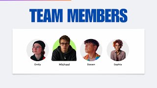 CREATE Stunning Animated Team Members Section Using HTML amp CSS [upl. by Townsend]