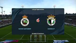 PES 2021 modo carrera jugador España Racing Santander vs Burgos FC [upl. by Ralston]