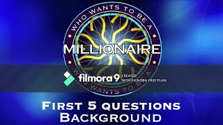 Who Wants to be a Millionaire Classic Soundtrack First 5 Questions [upl. by Yremrej]