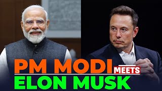 LIVE PM Narendra Modi Meets Elon Musk  Starlink India  USA America Tesla  SpaceX [upl. by Weinstock]