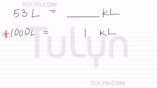 Conversion of Metric Units Liters to Kiloliters [upl. by Marlo]