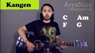 Chord Gampang Kangen  Dewa 19 by Arya Nara Tutorial Gitar Untuk Pemula [upl. by Alekahs166]