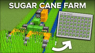 Minecraft Sugar Cane Farm With Automatic Harvester  1000 Per Hour [upl. by Sigvard]