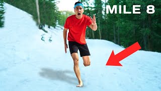 I Ran A Half Marathon Barefoot In The Snow [upl. by Dolly]