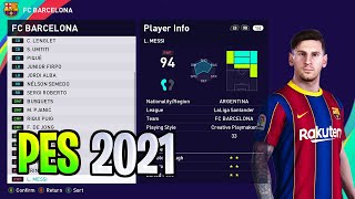 BARCELONA Players Faces amp Ratings  PES 2021 [upl. by Ping661]