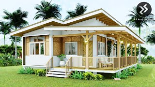 MODERN NATIVE HOUSE DESIGN WITH 3 BEDROOMS  9 X 12 meters  HALF AMAKAN PINOY HOUSE [upl. by Attikin]